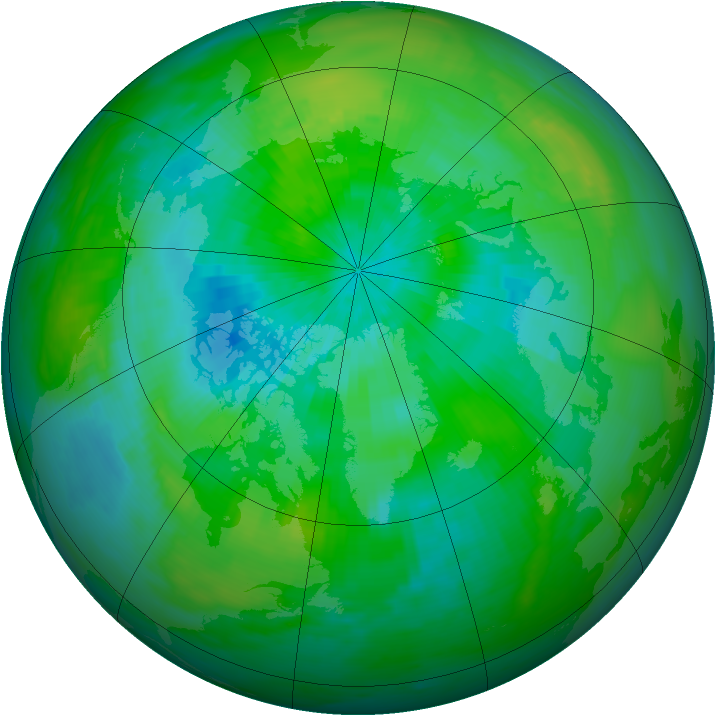 Arctic ozone map for 08 September 1979